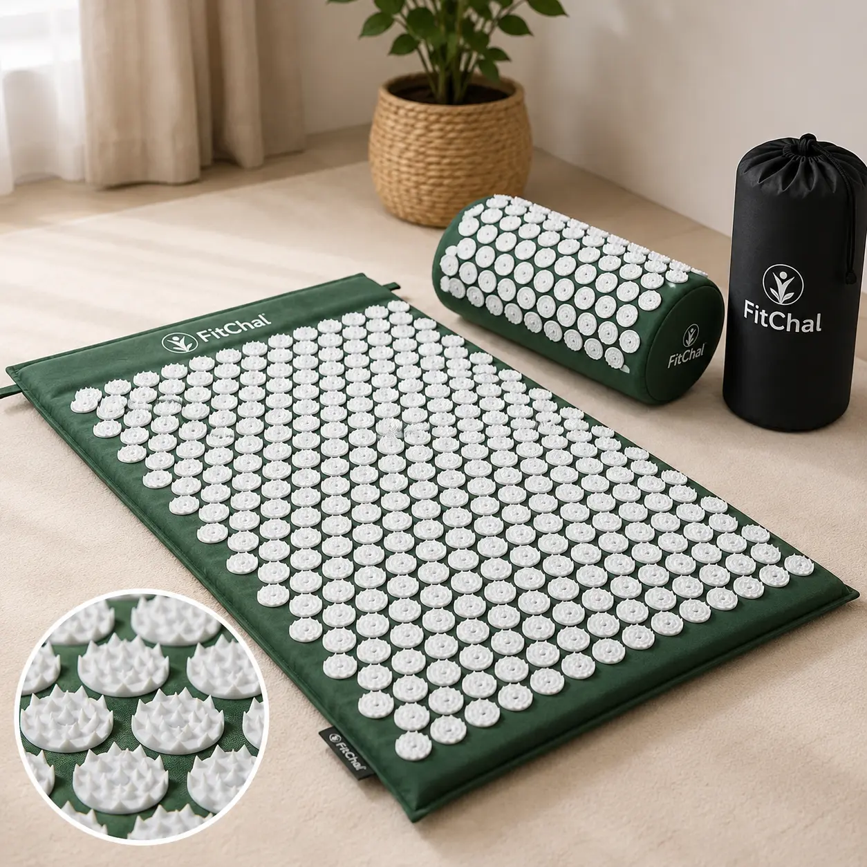 Acupressure Mat and Pillow Set