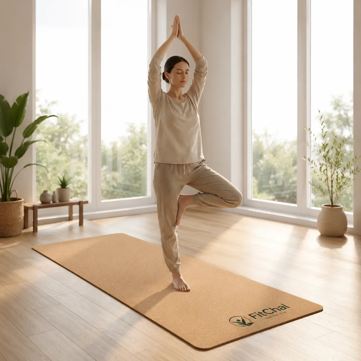 Natural Organic Cork Yoga Mat