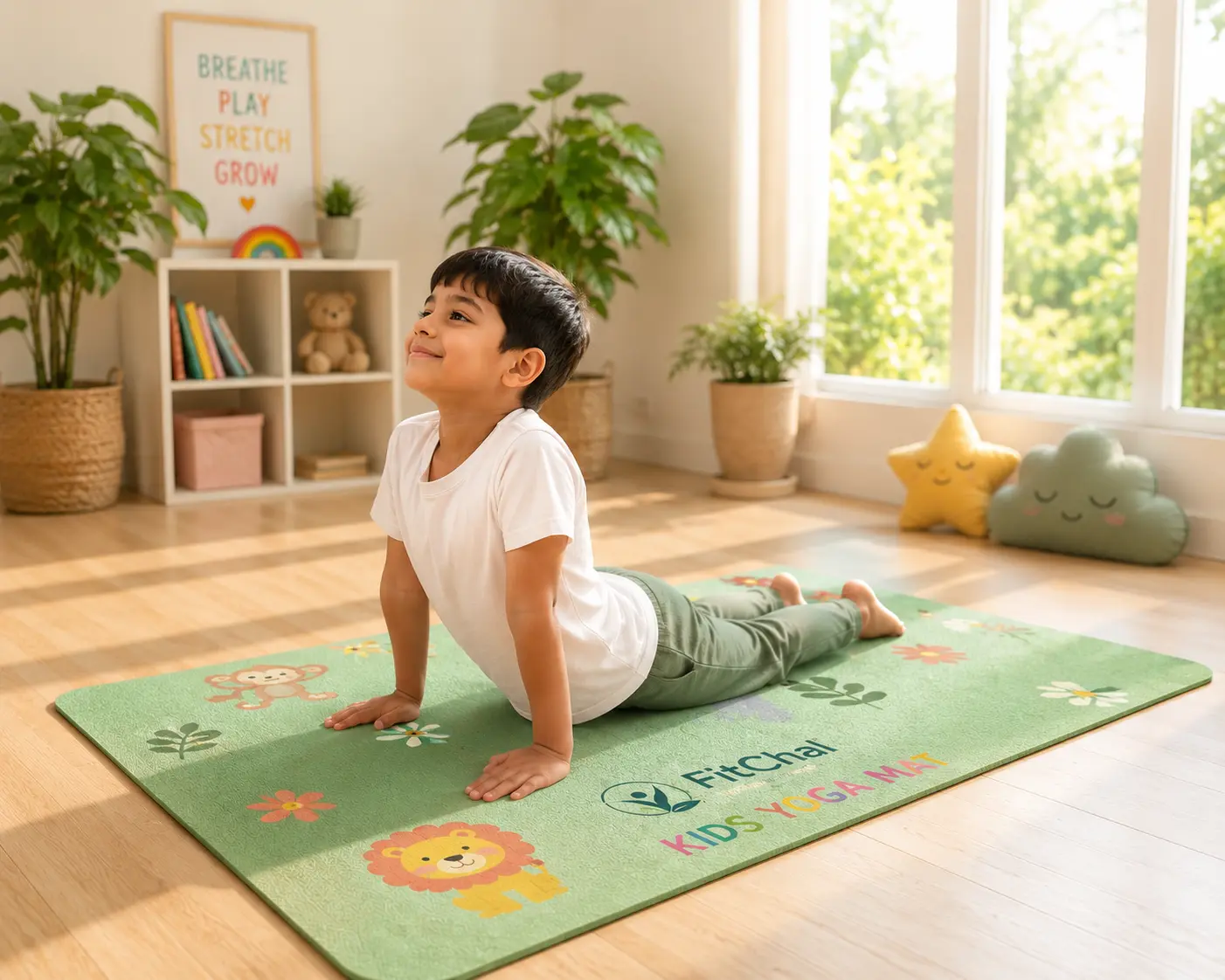 Vibrant Eco-Friendly Kids Yoga Mat