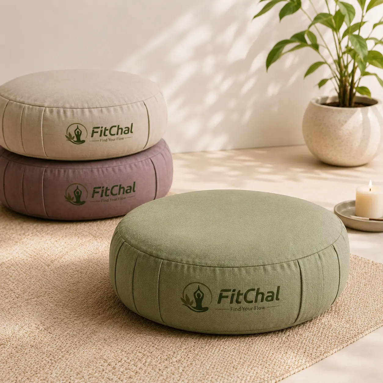 Ergonomic Buckwheat Meditation Cushion